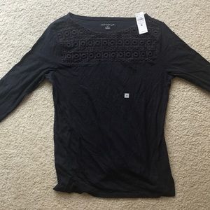 Navy Ann Taylor Factory top